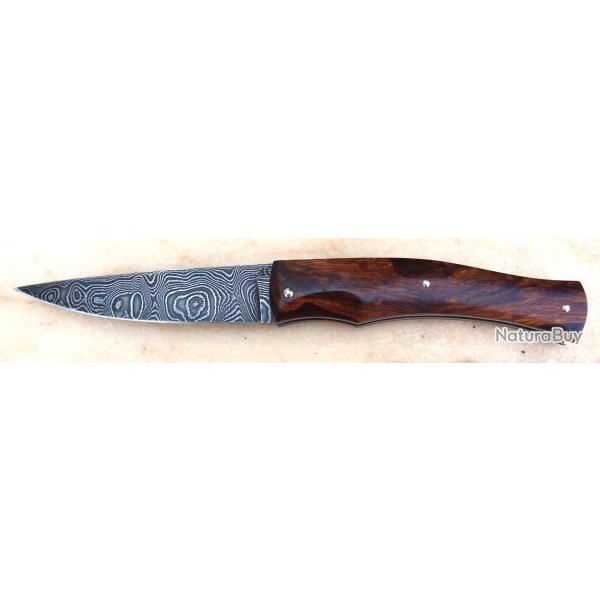 COUTEAU CUSTOM MODELE "ARTENSE " ALAIN CONESA  2020 NEUF SORTI DE VITRINE + ETUI CUIR