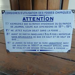 Plaque &eacute;maill&eacute;e d'utilit&eacute; &eacute;poque guerre