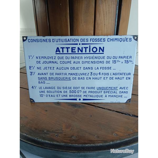 Plaque �maill�e d'utilit� �poque guerre