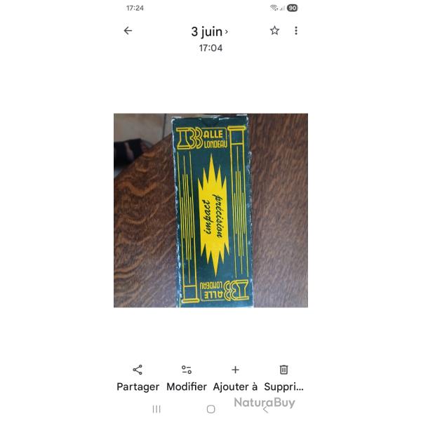 Vends 25 cartouches � balle blondeau en cal 20 /70 3 bo�tes 45e l unit�