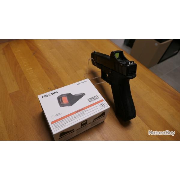 STOP AFFAIRE  PISTOLET GLOCK 45 gen 5  +  HOLOSUN SCS MOS GREEN + DETENTE PERF CAL  9X19