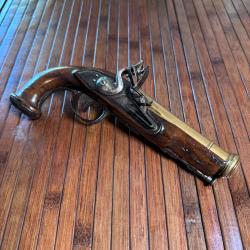 PISTOLET A SILEX D'OFFICIER DE MARINE PREMIER EMPIRE DEBUT XlX &Eacute;ME