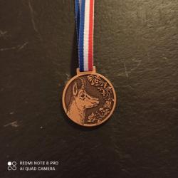 M&eacute;daille cotation troph&eacute;e chamois isard &eacute;chelon bronze