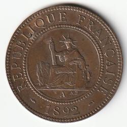 Pi&egrave;ce de Monnaie France Colonie Indochine 1892 Paris