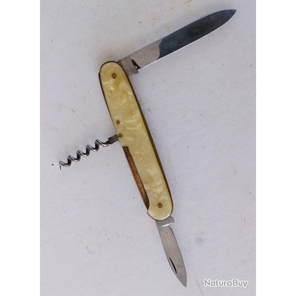 Ancien couteau collector PIT INOX. 2 lames tir bouchon
