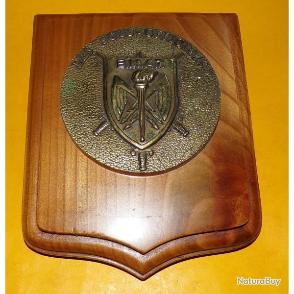 PLAQUE ETAT MAJOR DE L'ARMEE DE TERRE E.M.A.T LES SOUS OFFICIERS , FABRICATION FRANCAISE FONDERIE LE