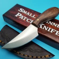 Couteau de Chasse Survie Rando Little Skinner Lame Acier Carbone 1055 Manche Bois Etui Cuir 990