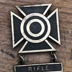 badge insigne m&eacute;daille TIREUR D'&Eacute;LITE US ARMY WW2 STERLING en argent