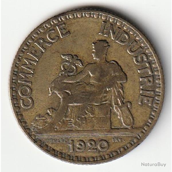 Pi�ce de Monnaie France 2 francs Chambre de commerce 1920 Rare
