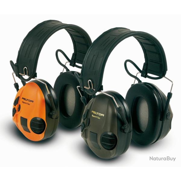 Casque aearo Peltor Sport Tac coquilles vertes oranges