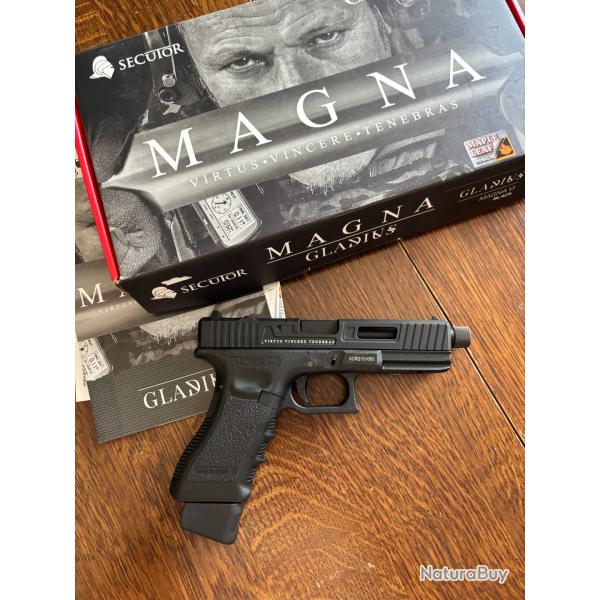 Pistolet Gladius Magna III Secutor - GBB - CO2 - Noir (1 joules)