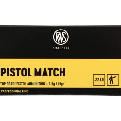 Cartouche RWS Pistol Match Cal.22 LR