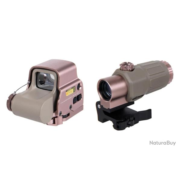 Set Holosight EXPS3 & Magnifier X3 G33 (WADSN) D�sert
