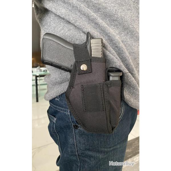 Holster pour Pistolet et chargeur noir