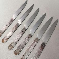 6 lames carbone couteaux thiers