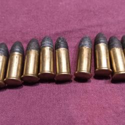 Lot1 9 munitions &agrave; ammorces cach&eacute; Cal320 poudre noire en tr&egrave;s bon &eacute;tat de conservation!