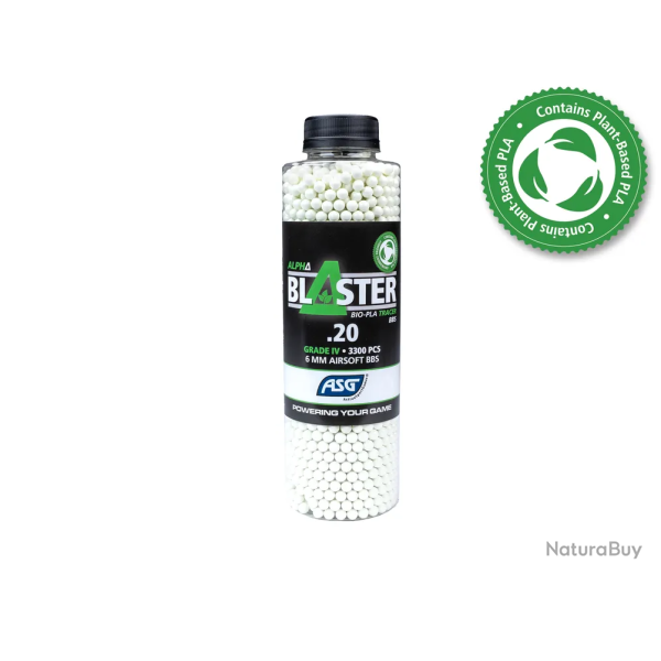 Billes Bio 0.20G Alpha Blaster Tracantes Vertes En Bouteille De 3300
