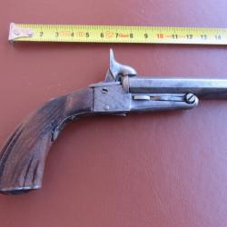 petit pistolet a percussion deux coups ressort chien droit hs gauche ok