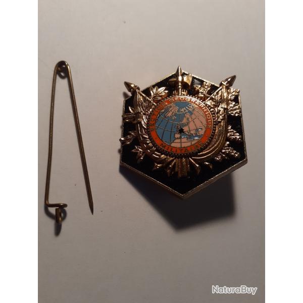 1 insigne section geographique MILITAIRE