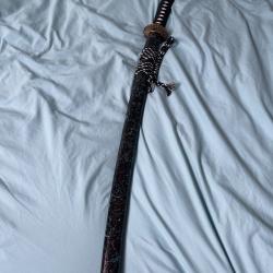 Katana japonais lame forg&eacute;
