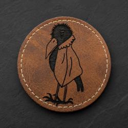 Patch Insigne militaire velcro cuir PU 2.5pouces : SPA 155 - Ecusson Grand Cacatois Escadrille N155