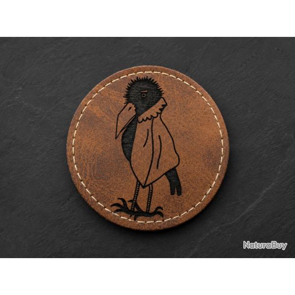 Patch Insigne militaire velcro cuir PU 2.5pouces : SPA 155 - Ecusson Grand Cacatois Escadrille N155