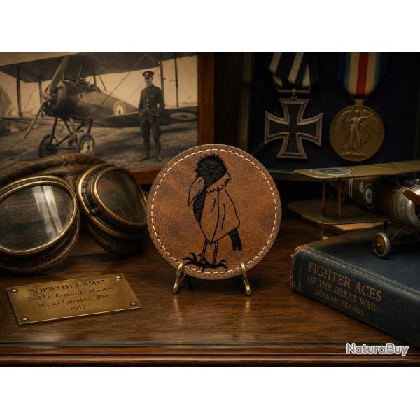 �cusson Grand Cacatois SPA 155 cuir pu 6,5cm - WW1 patch aviation - insigne escadrille chasse 1917