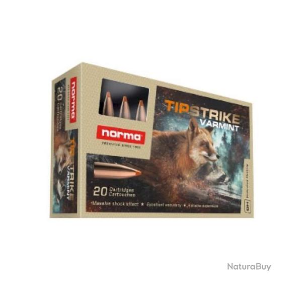 Munitions NORMA cal.243win tipstrike varmint 76gr 4.9g par 60