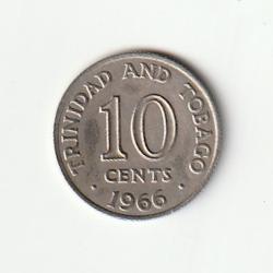 Pi&egrave;ce de Monnaie Royaume Uni  Colonie Trinit&eacute; et Tobago 10 cents 1966