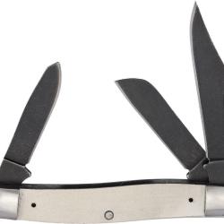 Couteau de Poche Roper Knives Stockman Skeleton Lame Carbone Stonewash Sans Plaquettes RP0001XC