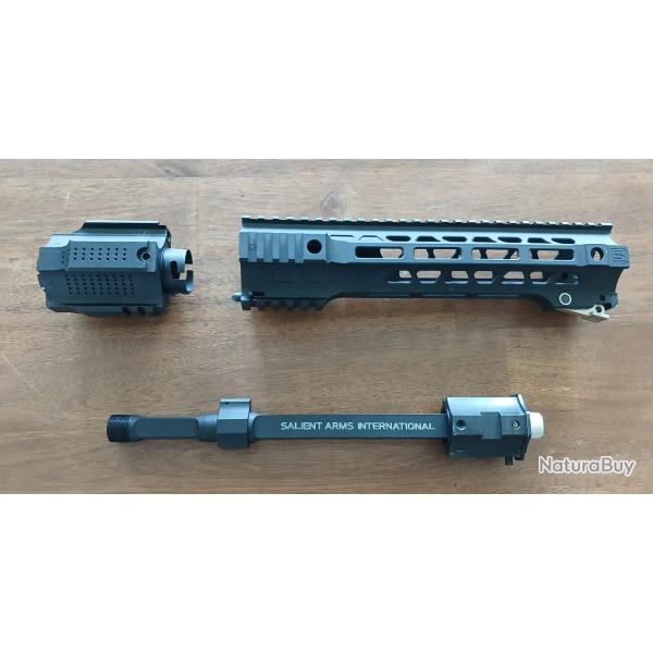 Garde-main court G&P GBB avec syst�me SAI QD pour la s�rie M4A1 350mm 4M