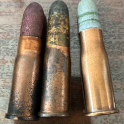 Lot 3 cartouche 10,4x38mm Vetterli Suisse