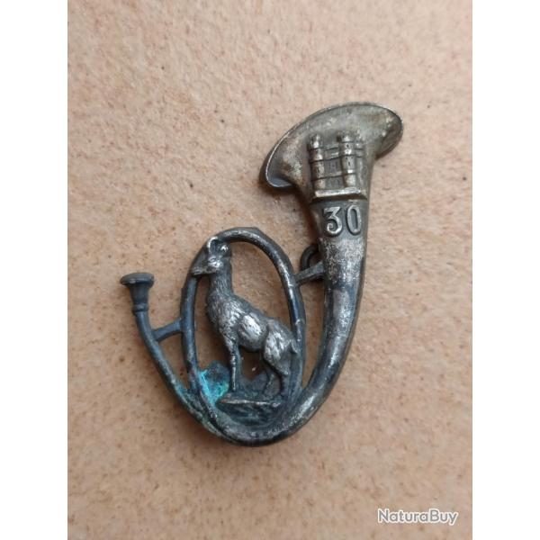 INSIGNE 30 BATAILLON DE CHASSEUR A PIED FABRICATION ARTHUS BERTRAND PARIS