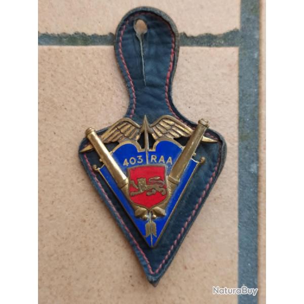 INSIGNE 403 RAA   REGIMENT ARTILLERIE