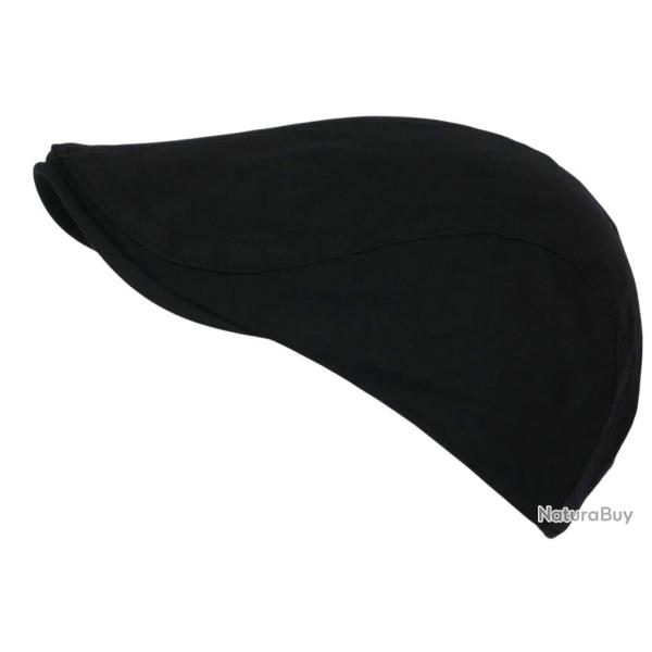 Casquette Plate Noire Vintage Ajustable - B�ret Et� en Coton Look Homme Femme Taille unique Noir