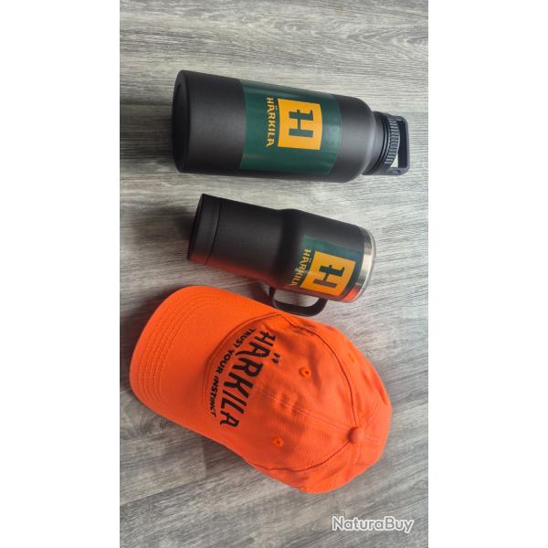 lot harkila casquette/ gourde / mug