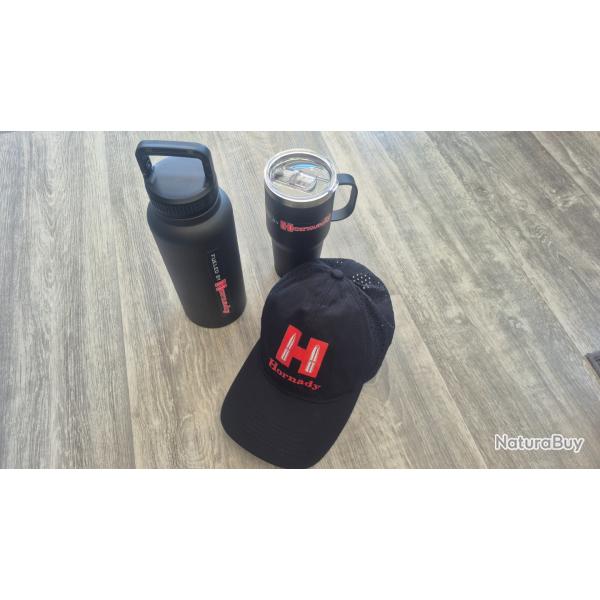 lot hornady gourde / mug / casquette