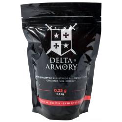 Billes Airsoft 0.25gr Blanche - Delta Armory - Sac 1Kg