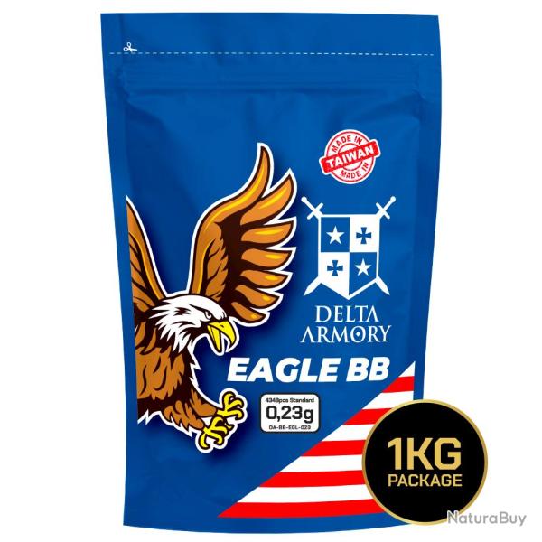 Billes Airsoft EAGLE 0.23gr Blanche - Delta Armory - Sac 1Kg