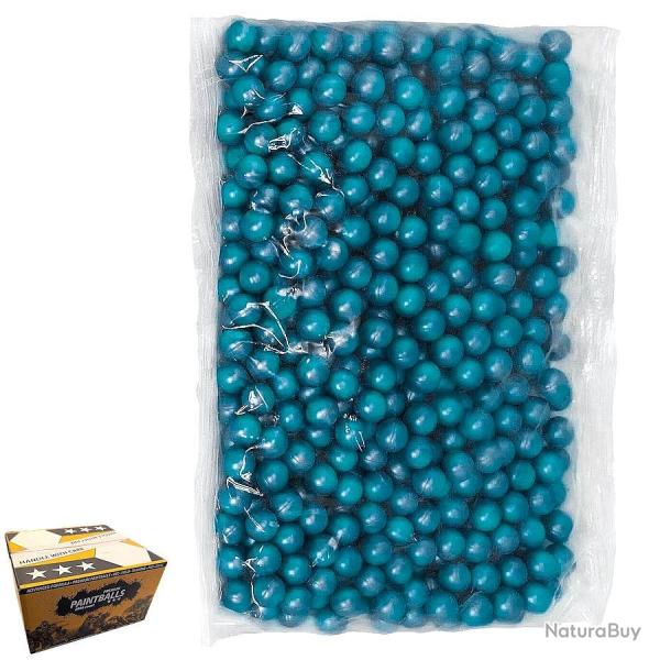 Billes de Paintball Calibre .68 Biod�gradables Bleues - Sachet 500 Munitions Loisir & Tactique