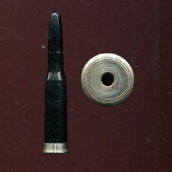 7.62 Mosin Nagant URSS et DDR - inerte - corps bakelite noire - culot acier