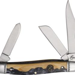 Couteau Roper Knives Stockman Lahar Lame Acier Carbone Manche Bois/acrylique Slip Joint RP0001CLB