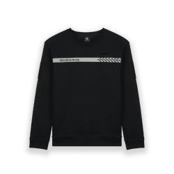 Sweat s&eacute;curit&eacute; priv&eacute;e noir avec bande grise GK - Tailles XS &agrave; 5XL XS/80