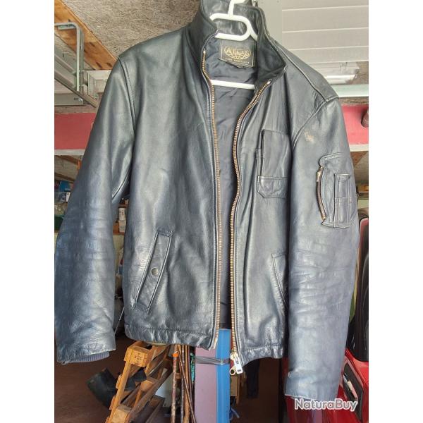 Blouson  de vol PN en cuir TYPE Arm�e de l,Air  A�ronautique Navale  ancien  tr�s bel �tat rare !!!