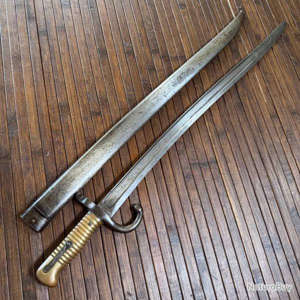 BELLE BA�ONNETTE SABRE CHASSEPOT 1866  SANS MARQUAGE TYPIQUE DES PRODUCTIONS DE LA GUERRE 1870