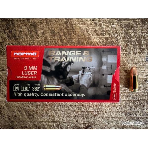 Norma 9 mm FMJ 124 grs (x50)