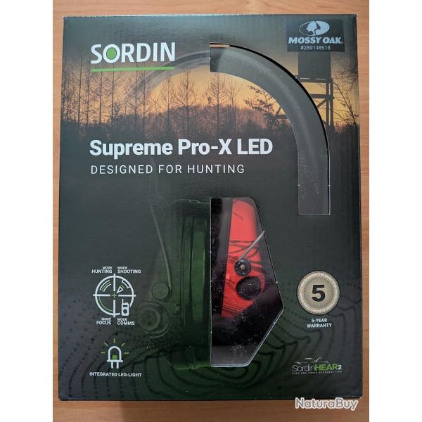 Casque antibruit �lectronique SORDIN Supreme Pro-X LED