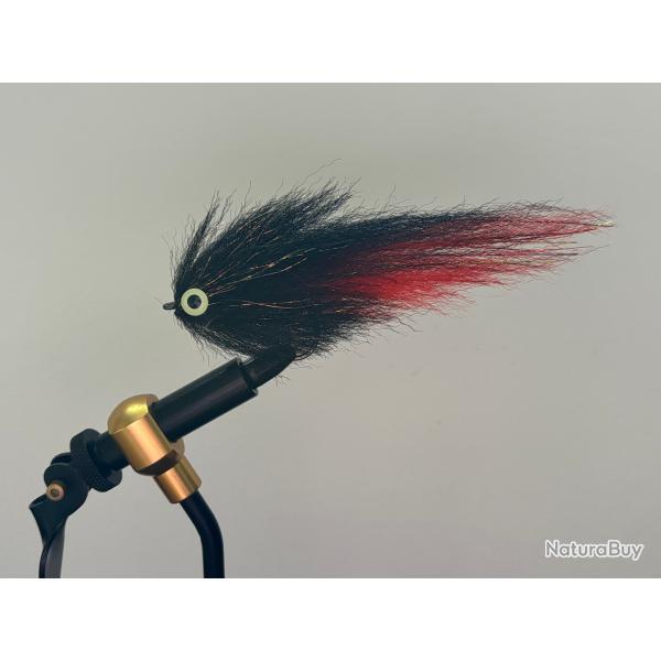 Mouche Brochet noire rouge rouge hame�on 4/0