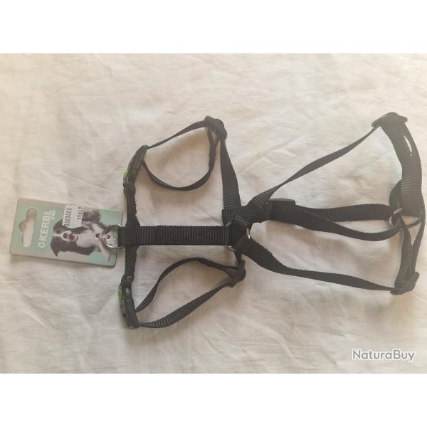Harnais nylon Kerbl Miami noir T 40-57cm HILMAR SUPER DESTOCK !!!