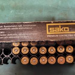 15 cartouches manufactur&eacute;es SAKO  calibre 6 ppc USA